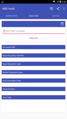 IMEI tools [ Checker, generator and analyser ] android App screenshot 1